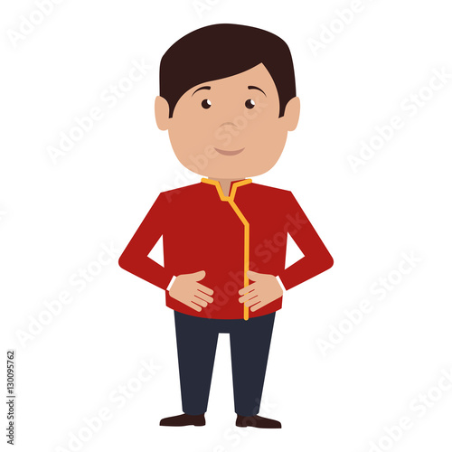 bellboy character hotel service icon vector illustration design