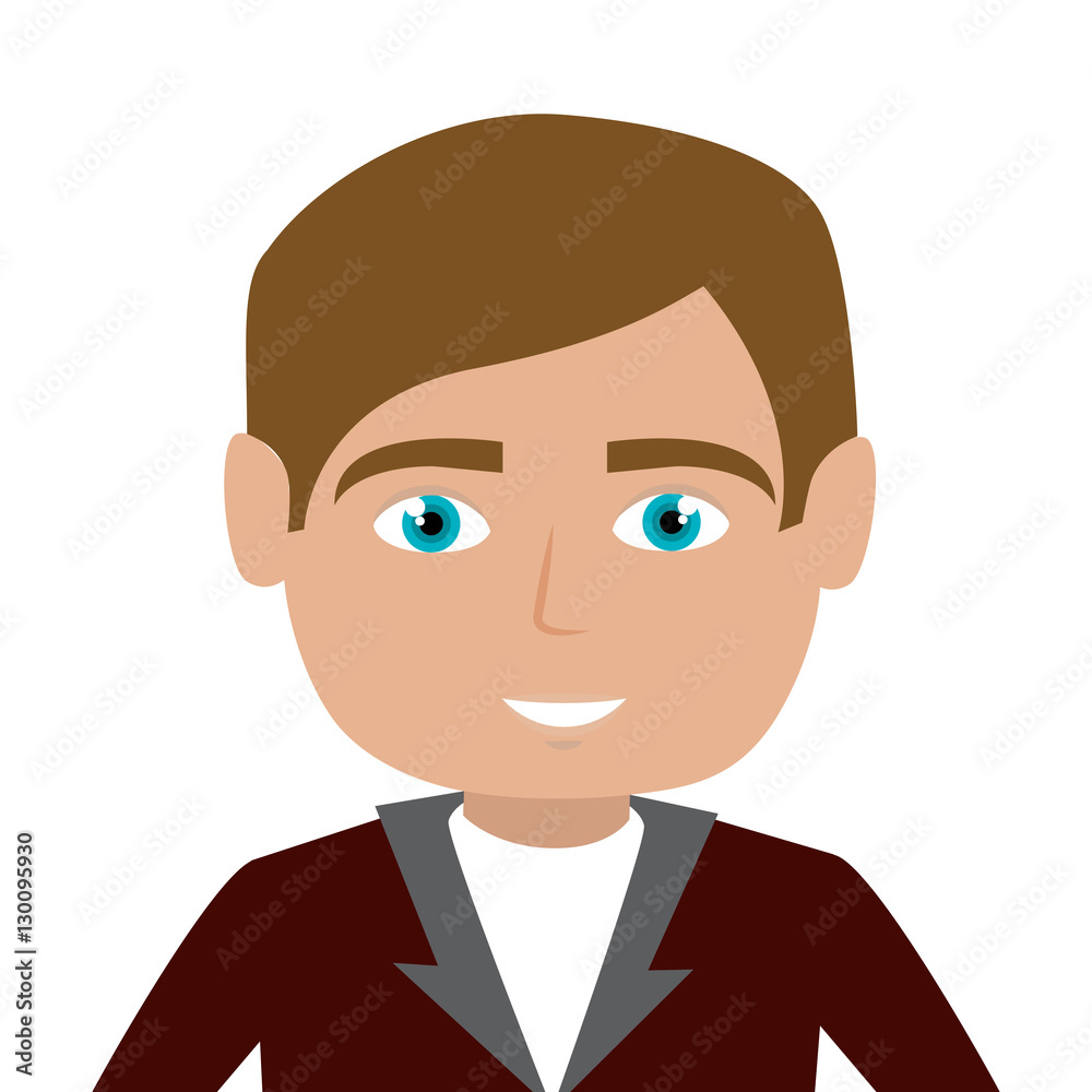 hotel receptionist character icon vector illustration design