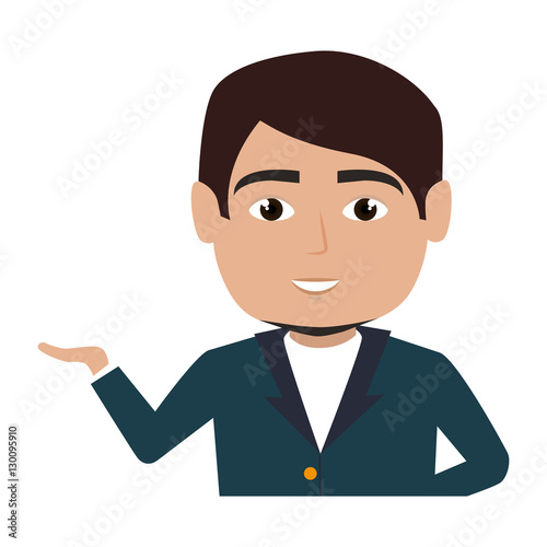 waiter hotel service isolated icon vector illustration design