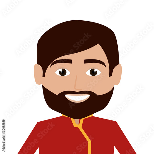 bellboy character hotel service icon vector illustration design