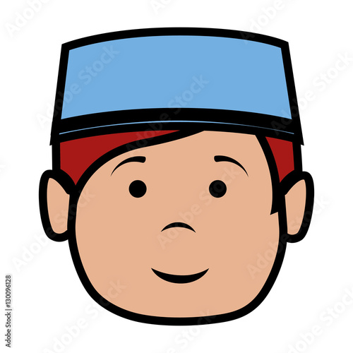 bellboy character hotel service icon vector illustration design
