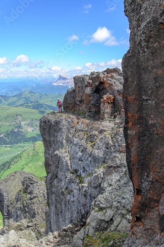 Via ferrata delle trince, summer dolomites, Italy