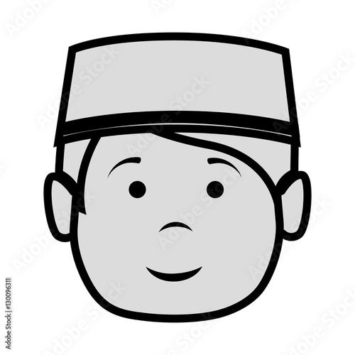 bellboy character hotel service icon vector illustration design
