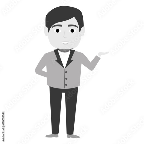 waiter hotel service isolated icon vector illustration design