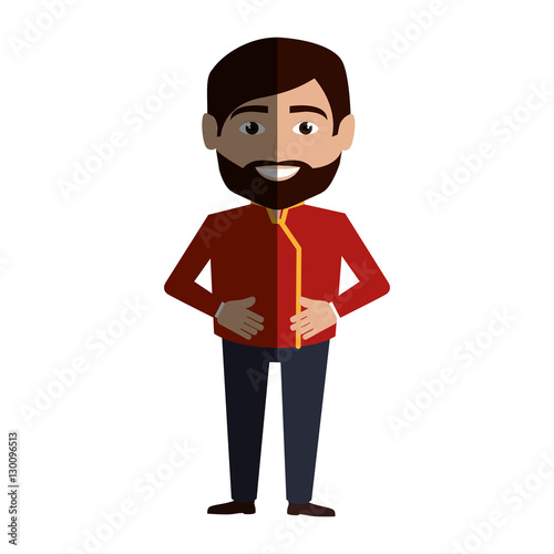 bellboy character hotel service icon vector illustration design