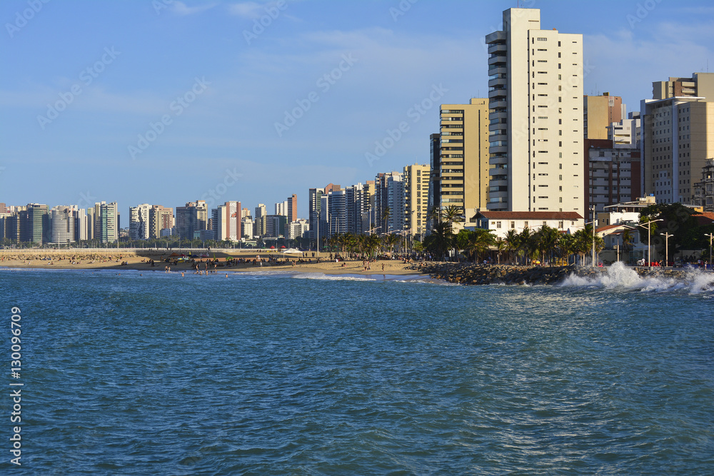Fototapeta premium Praia de Iracema beach, Fortaleza, Ceara, Brazil