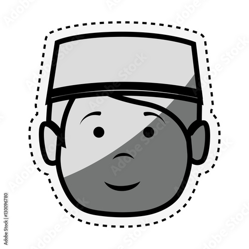 bellboy character hotel service icon vector illustration design