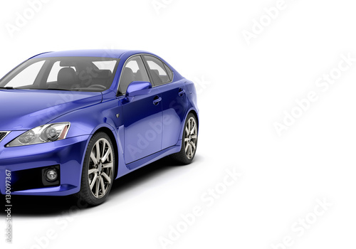 CG 3d render of generic luxury sport car isolated on a white background. Graphic illustration