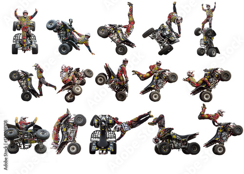 Collage of different bike stunts