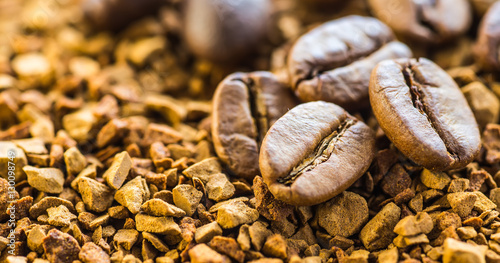 Closeup of coffee beans