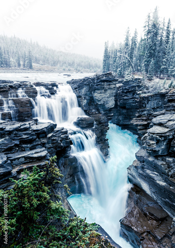 Athabasca Falls in Winter photo