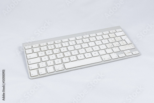 White wireless computer keyboard