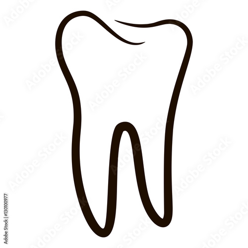 Human teeth icons set isolated on white background for dental medicine clinic. Linear dentist logo. Vector
