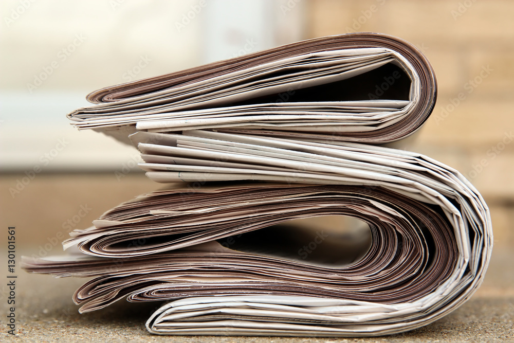 A pile of newspapers A pile of newspapers