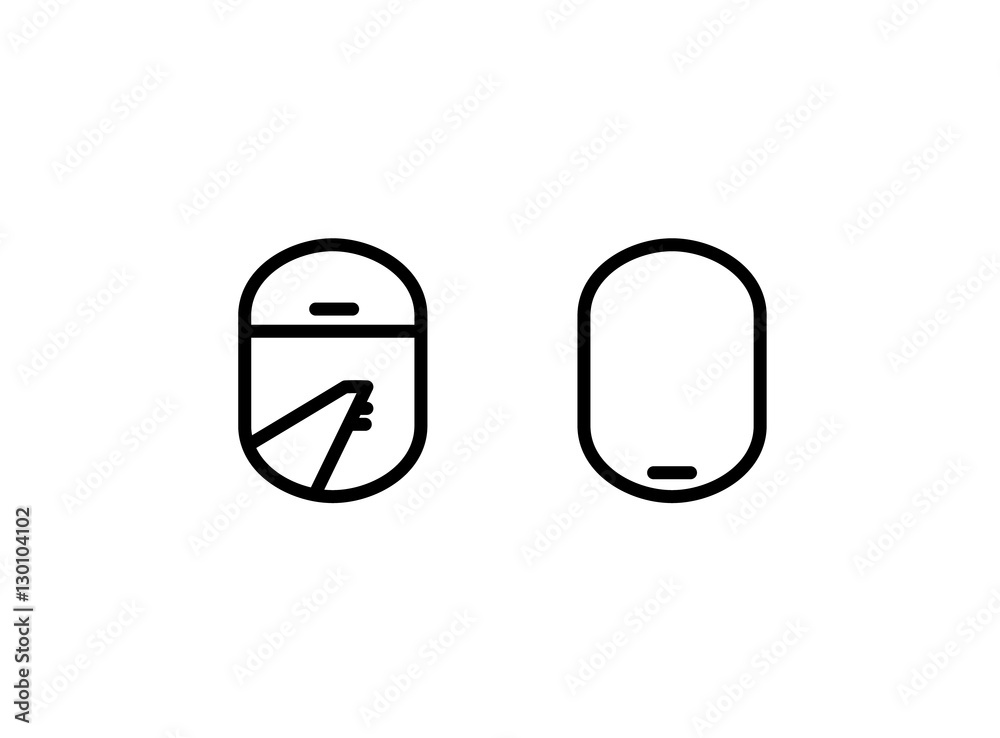 Vector airplane window view icon Vector airplane window view icon