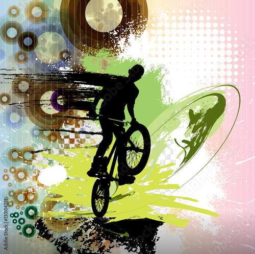 Bmx rider. Sport vector