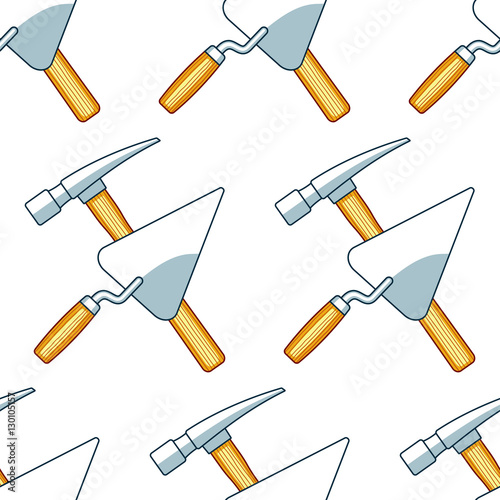 Crossing hammer and trowel pattern
