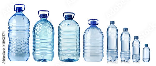 water bottles isolated on