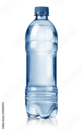 blue water bottles