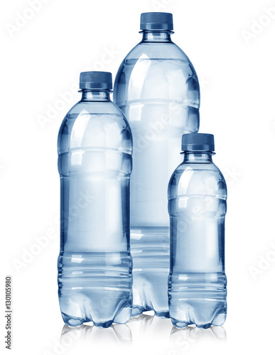 three water bottles