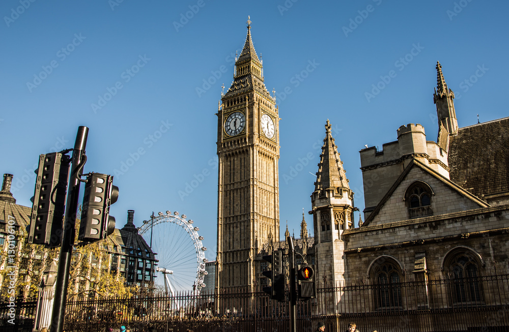Fototapeta premium Big Ben, London Eye