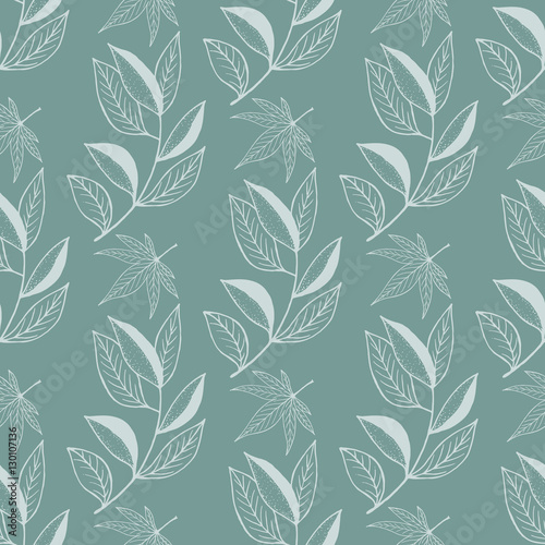 Background of colored leaves. Vector pattern.