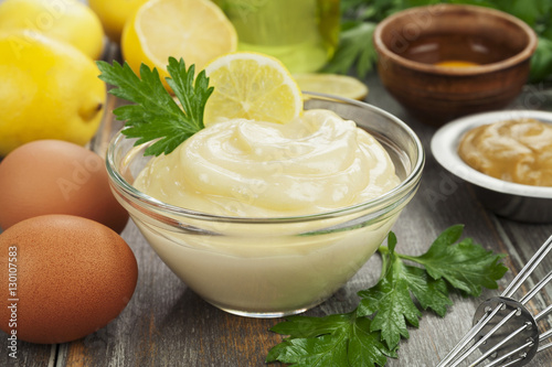 Mayonnaise with olive oil and lemon