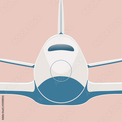 Air passangers or cargo transportation and logistics concept. Airplane vector illustraton isolated on background.