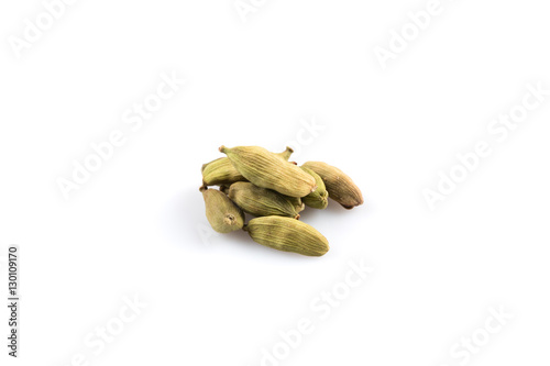 cardamom pods isolated on white