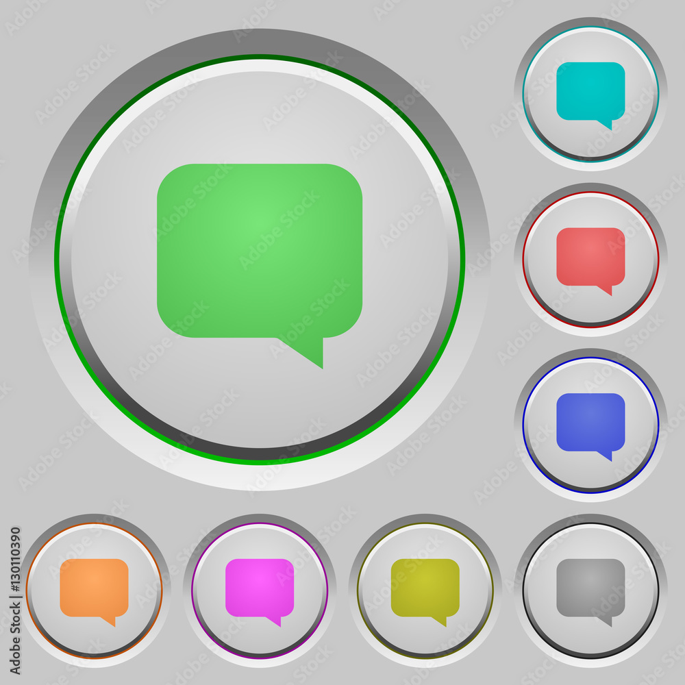 Message bubble push buttons