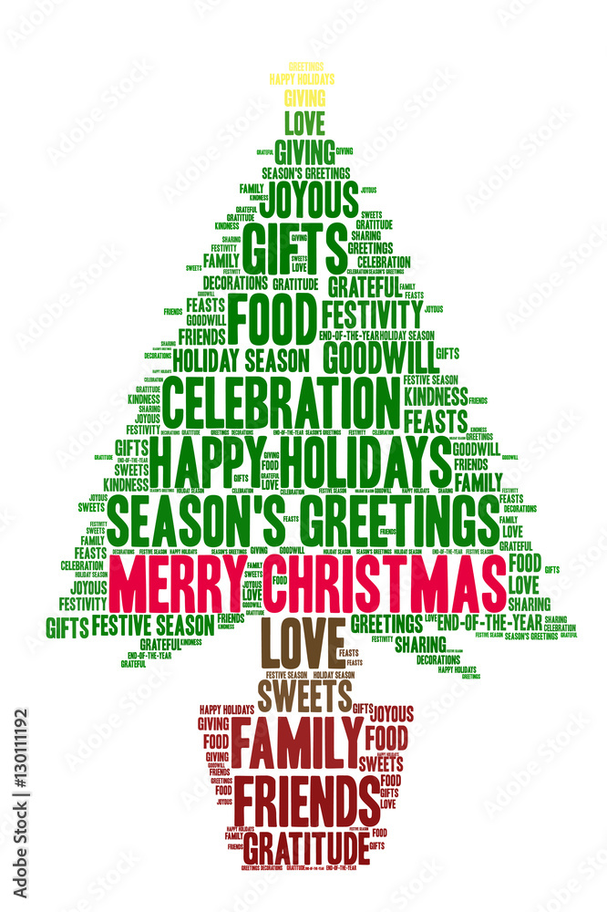 Merry Christmas Word Cloud