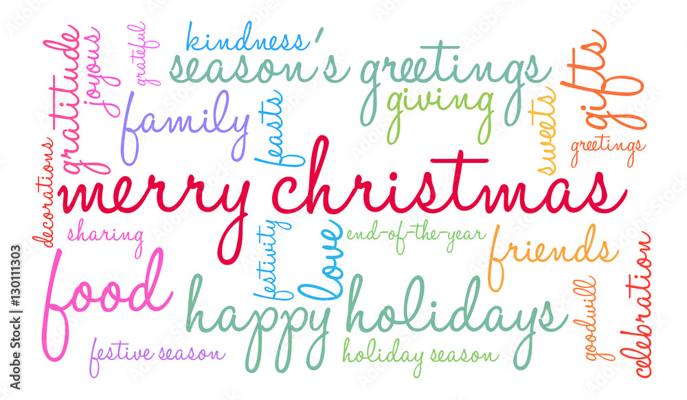 Merry Christmas Word Cloud