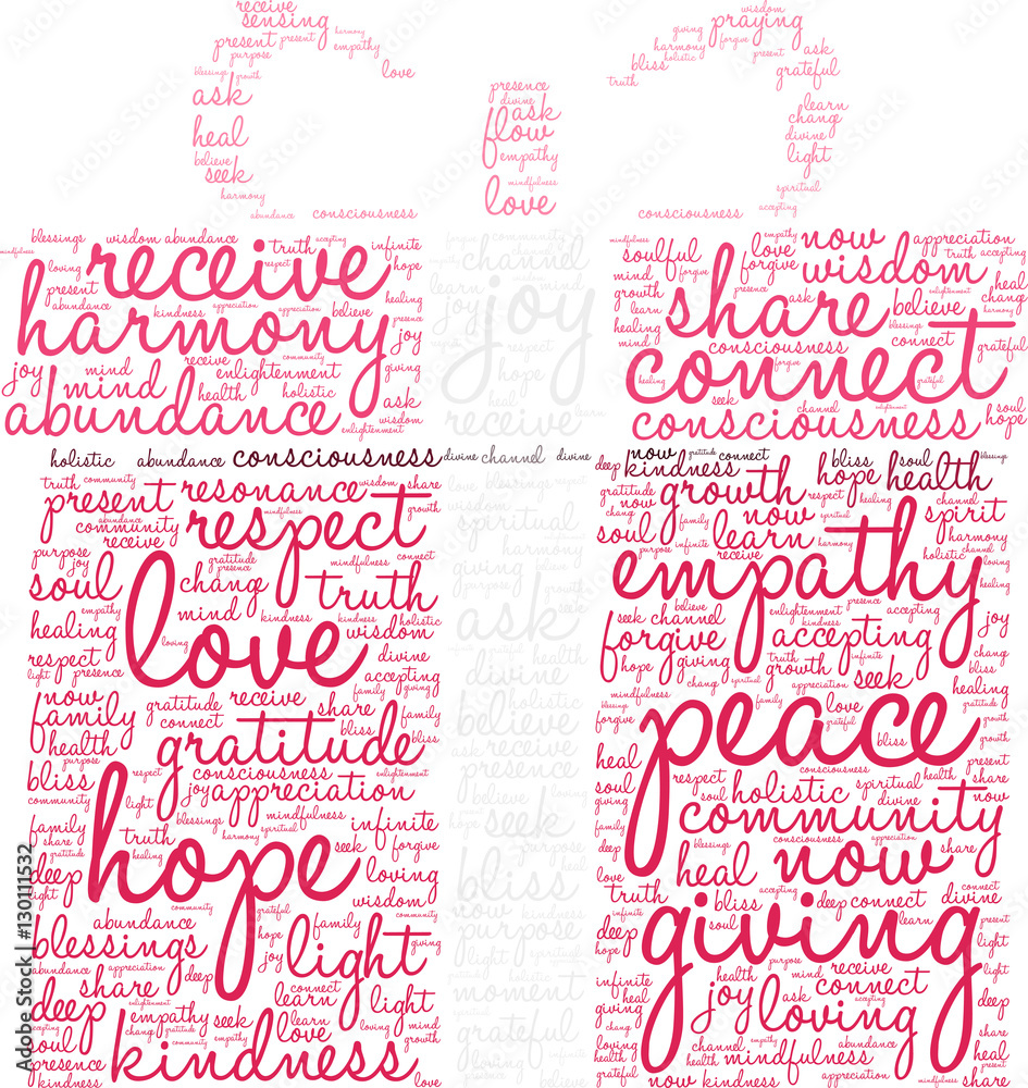 Peace Word Cloud on a white background. Peace Word Cloud on a white background.