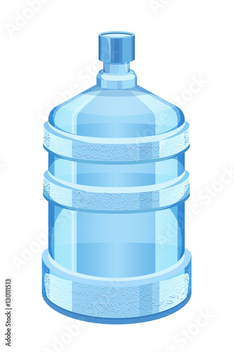 cooler water bottle isolated on white vector illustration. Clean and fresh
