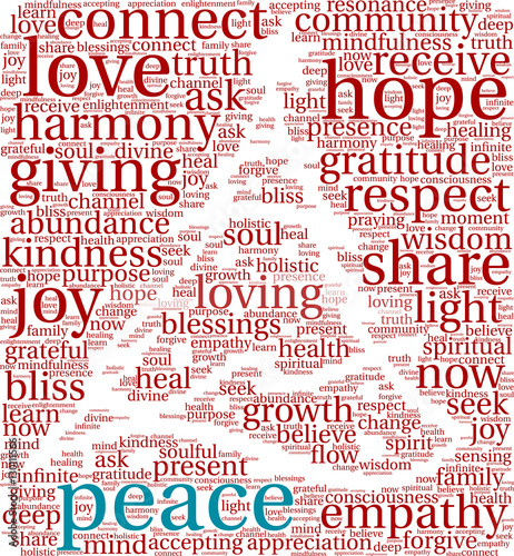 Peace Holidays Word Cloud