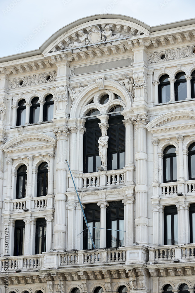 Detail of City Hall - Trieste, Italy