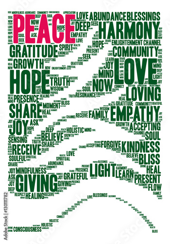 Peace Holidays Word Cloud