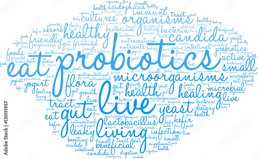 Fototapeta premium Probiotics Word Cloud