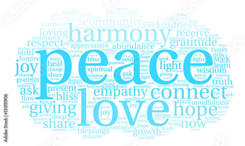 Peace Holidays Word Cloud