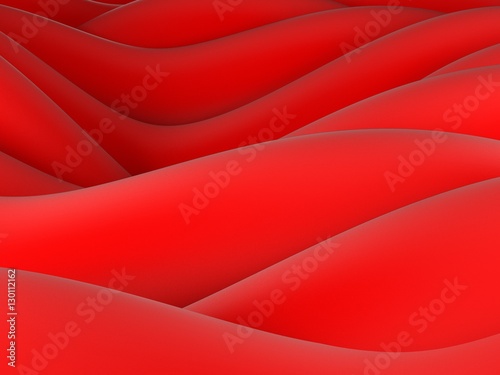 Red abstract background, 3D illustration.