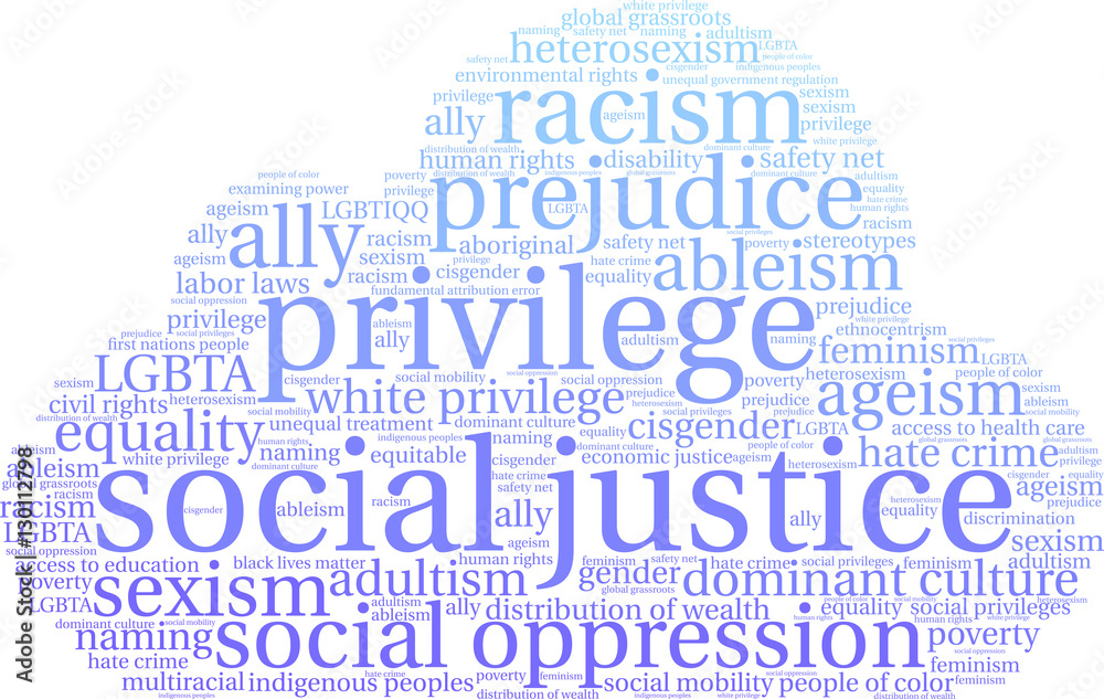 Obraz premium Social Justice Word Cloud