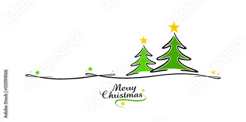 Weihnachtsbäume Schleife grün