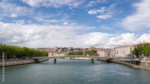 Lyon (France) river Saone and Pont Alphonse Juin