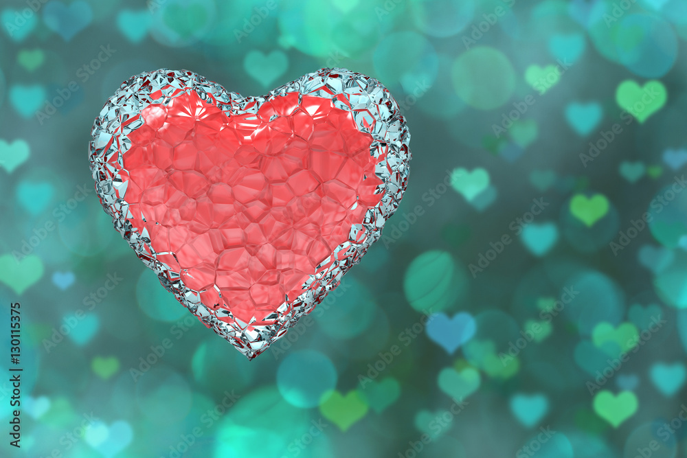 Obraz premium Abstract background with red heart