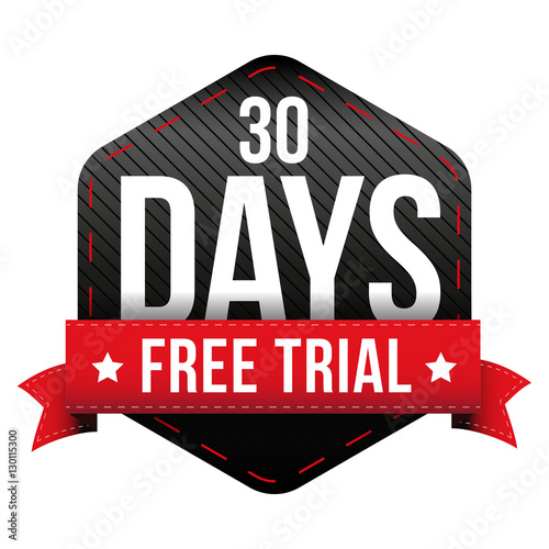 Thirty days free trial vector
