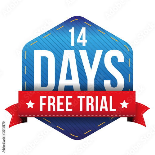 Fourteen days free trial vector