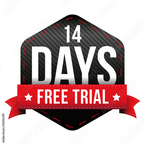 Fourteen days free trial vector