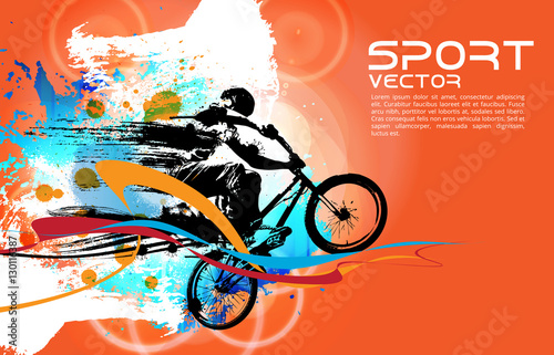 Bmx rider. Sport vector
