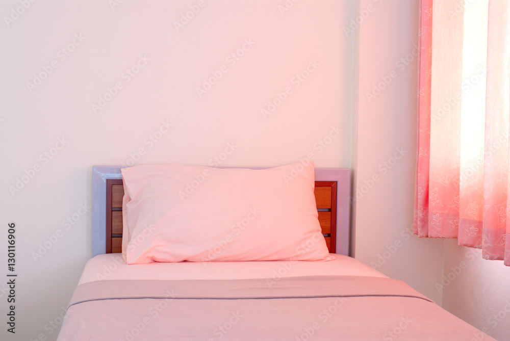Obraz premium pillow and bed in bedroom