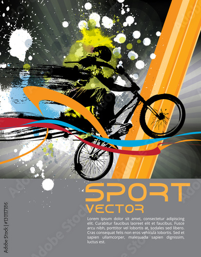 Bmx rider. Sport vector